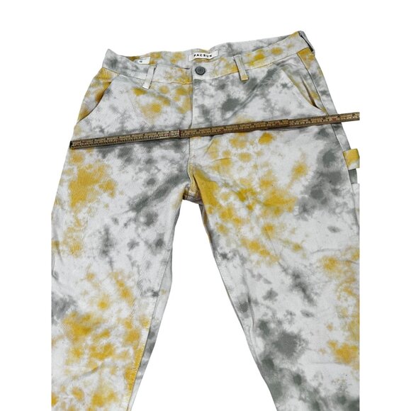 PacSun Carpenter Tie-Dye Pants Yellow & Gray Size 32 Mens Casual Style - Picture 6 of 11